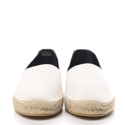 Saint Laurent Canvas Nappa Elba Light Logo Embroidered Espadrilles 40 Panna 2 of 9