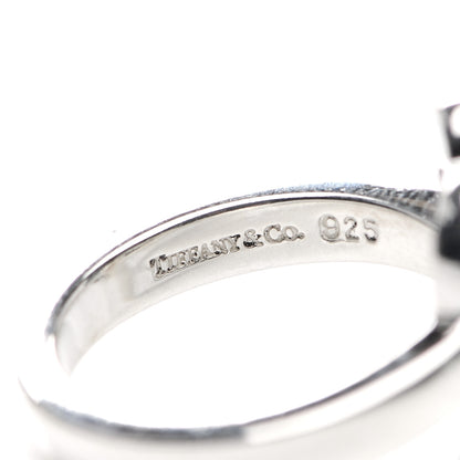 Tiffany Sterling Silver Paloma Picasso Diamond Loving Heart Ring 49 4.75 4 of 4