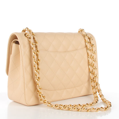 Chanel Caviar Quilted Jumbo Double Flap Beige Clair 3 of 8