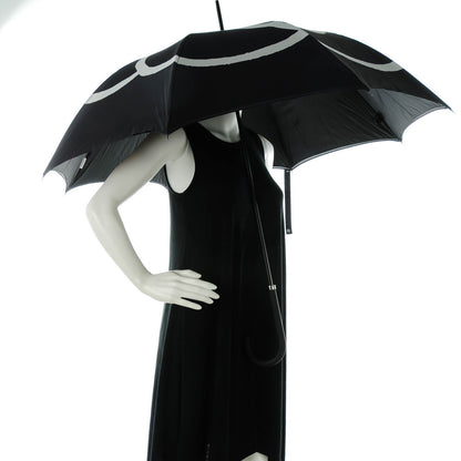 Chanel Nylon Camellia Umbrella Black White 2 of 10