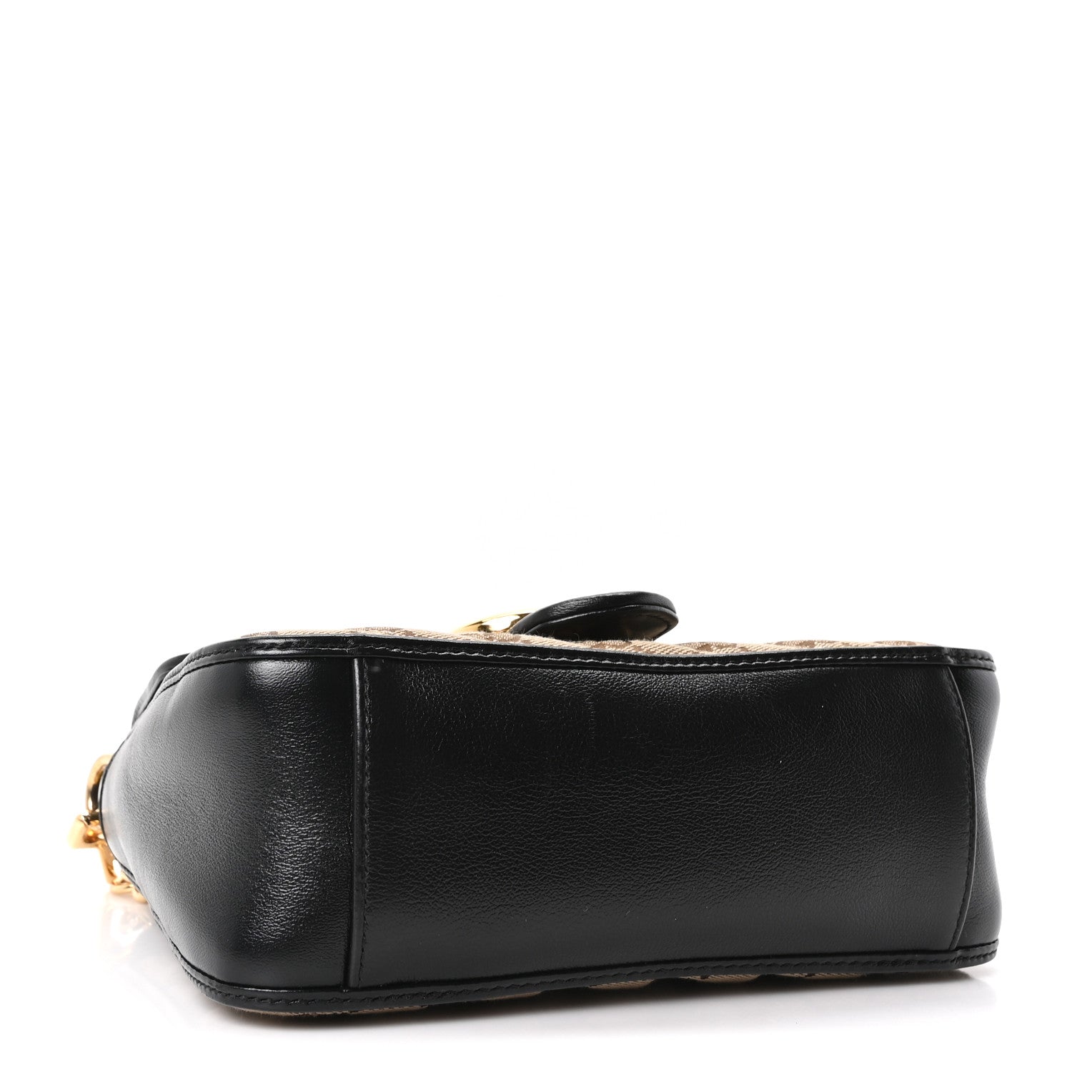 Gucci Monogram Azalea Calfskin Matelasse Diagonal Mini GG Marmont Top Handle Shoulder Bag Beige Ebony Black 4 of 10