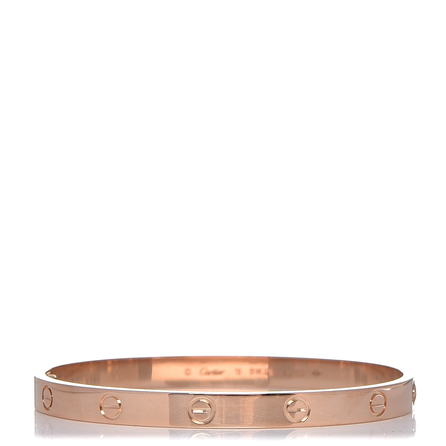Cartier 18K Pink Gold LOVE Bracelet 19 1 of 6