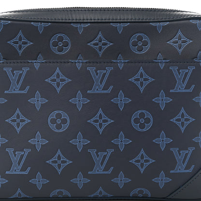 Louis Vuitton Calfskin Monogram Shadow Trio Messenger Navy River Blue 7 of 10