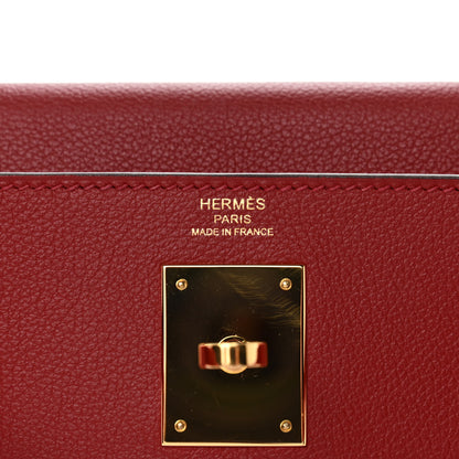 Hermes Evercolor Kelly Retourne 28 Rouge Casaque 5 of 13