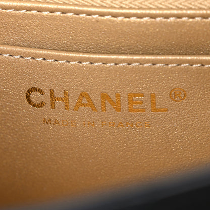 Chanel Lambskin Quilted Mini Rectangular Sweet Camellia Flap  Black 5 of 10