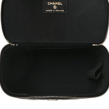 Chanel Lambskin Quilted Small Top Handle Vanity Case With Chain Black 5 of 11