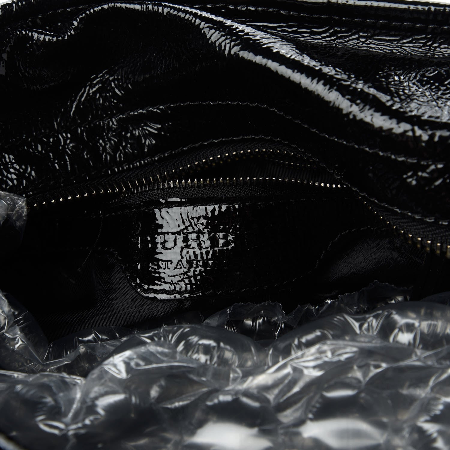Burberry Patent Ruffled Medium Lowry Black 8 of 11