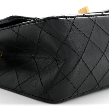 Chanel Aged Calfskin Quilted 2.55 Reissue Mini Flap Black 9 of 11