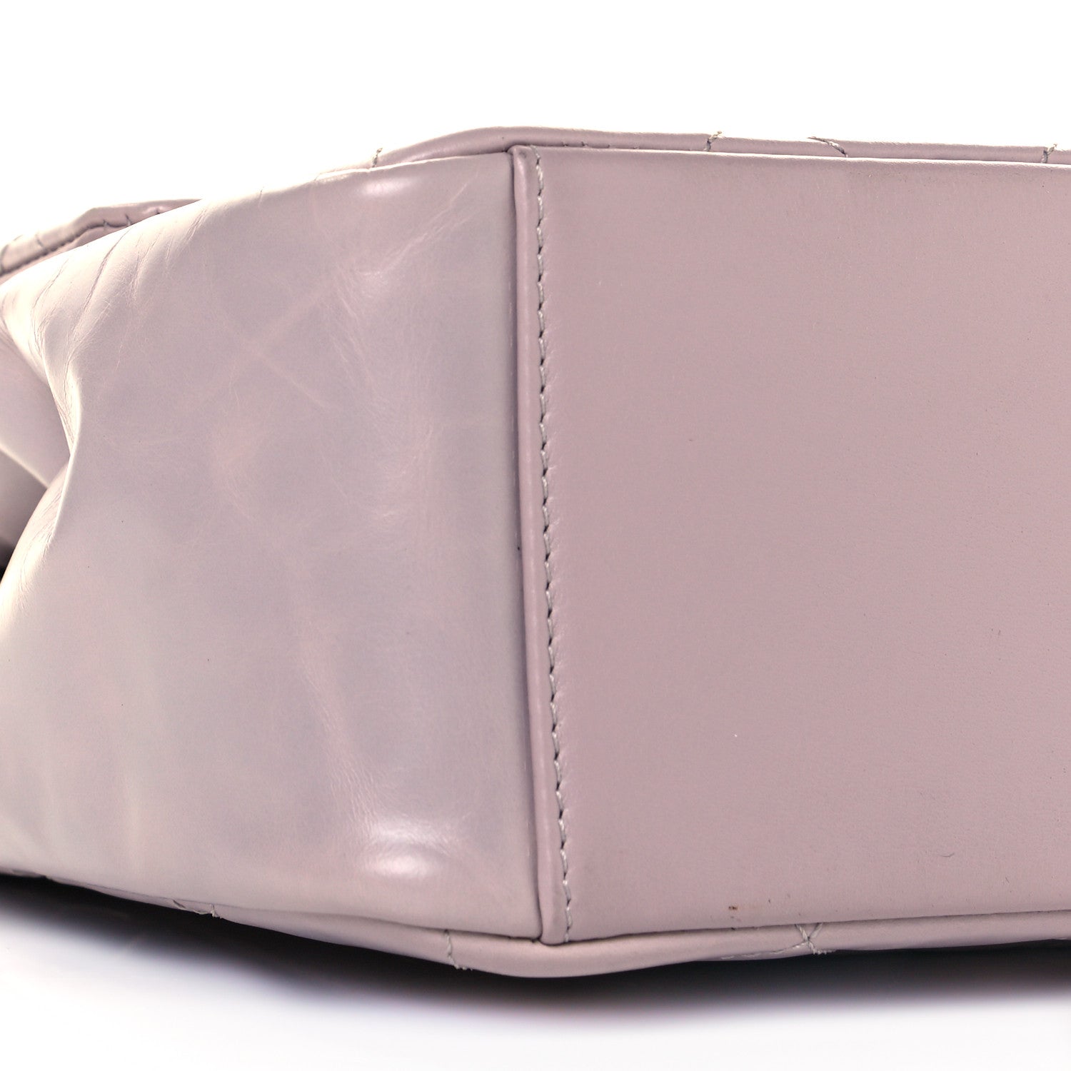 Chanel Glazed Calfskin Quilted Medium Gold Bar Top Handle Flap Light Pink 7 of 8