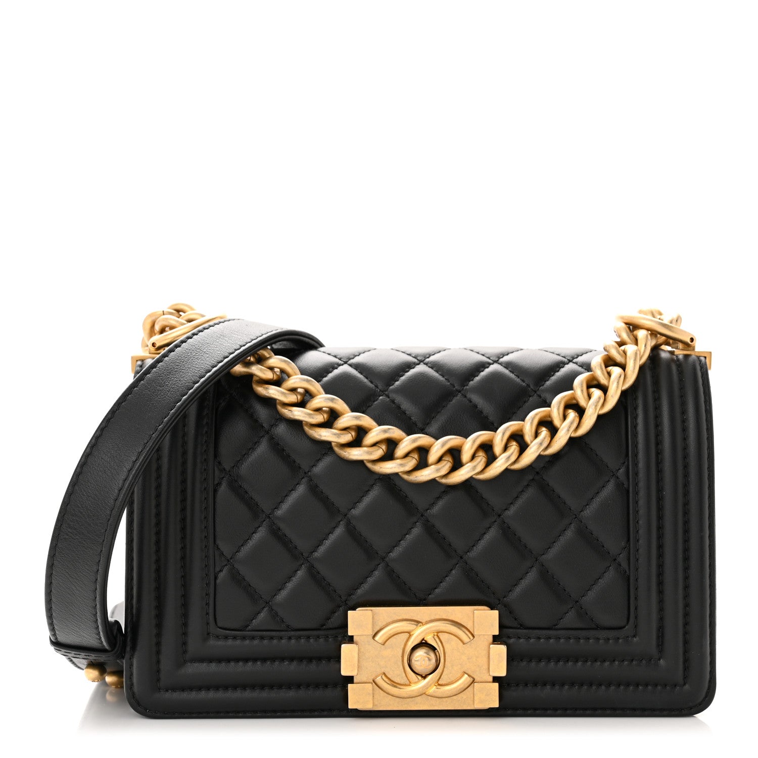Chanel Lambskin Quilted Small Boy Flap Black 1 of 10