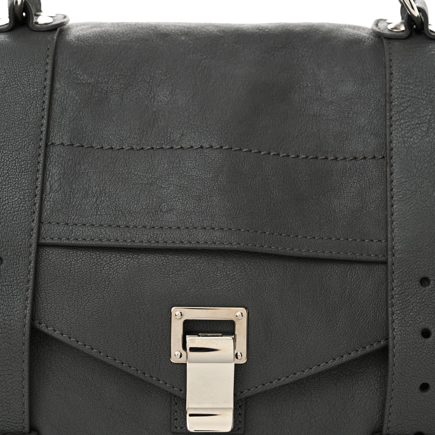 Lambskin Medium PS1 Satchel Heather Grey