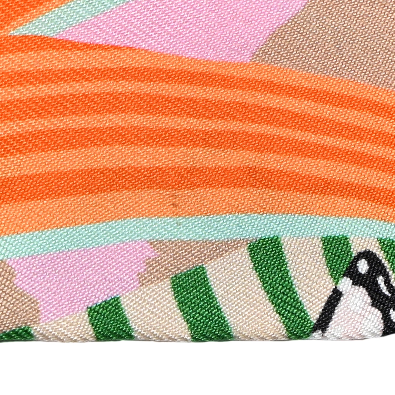Hermes Silk Jaguar Quetzal Twilly Rose Beige Orange 7 of 10