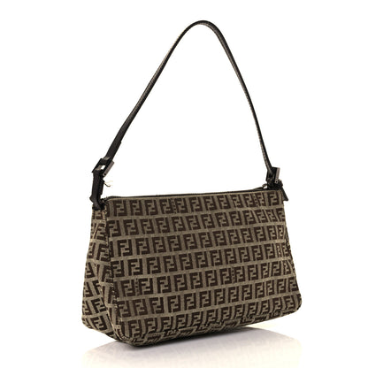 Fendi Zucchino Pochette Dark Brown 2 of 15
