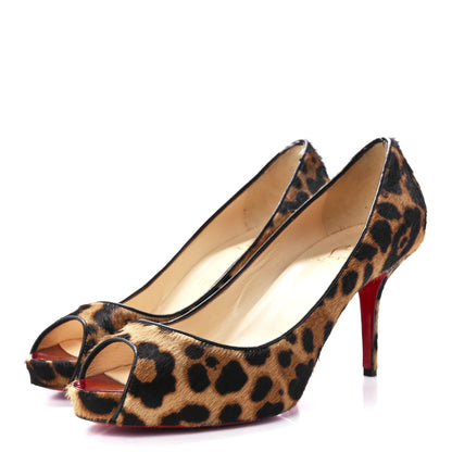 Christian Louboutin Calf Hair Leopard Print Maryl 85 Pumps 39.5 3 of 7