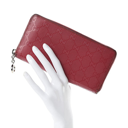 Gucci Imprime Monogram GG Pierce Zip Around Wallet Red 2 of 11