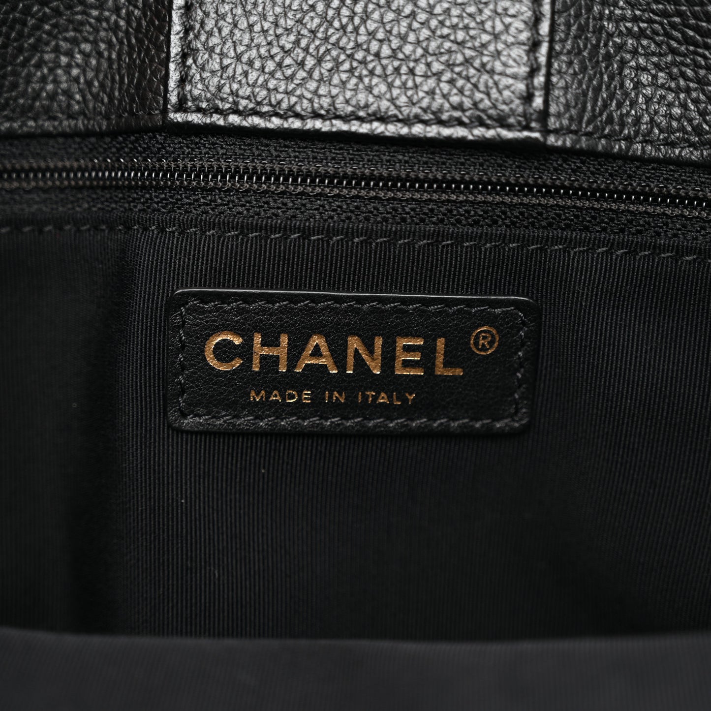 Calfskin Cerf Executive Shopper Tote Black