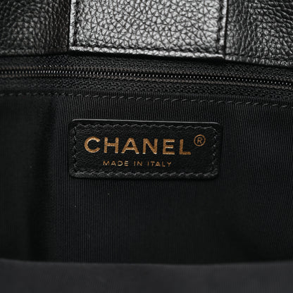 Chanel Calfskin Cerf Executive Shopper Tote Black 7 of 12