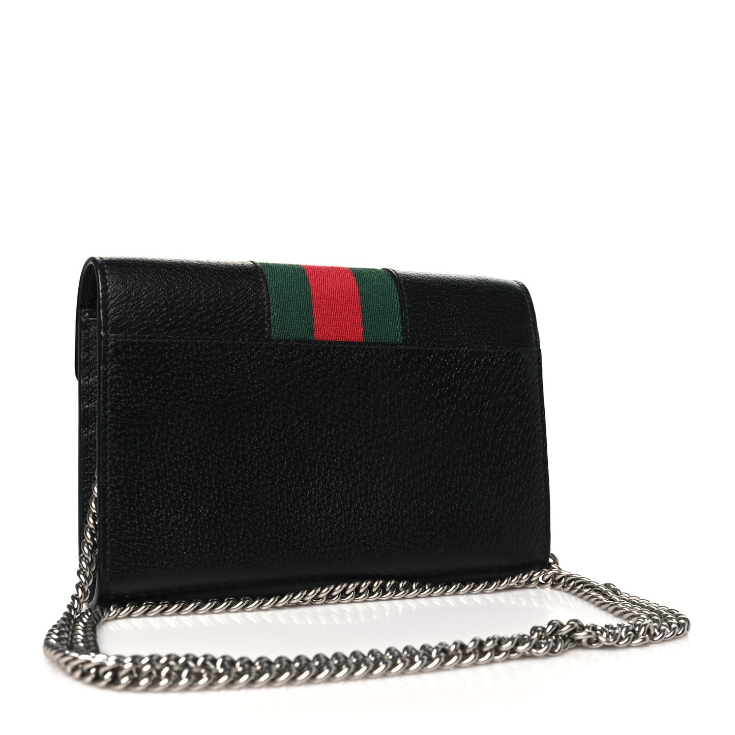 Calfskin Web Mini Dionysus Chain Wallet Black
