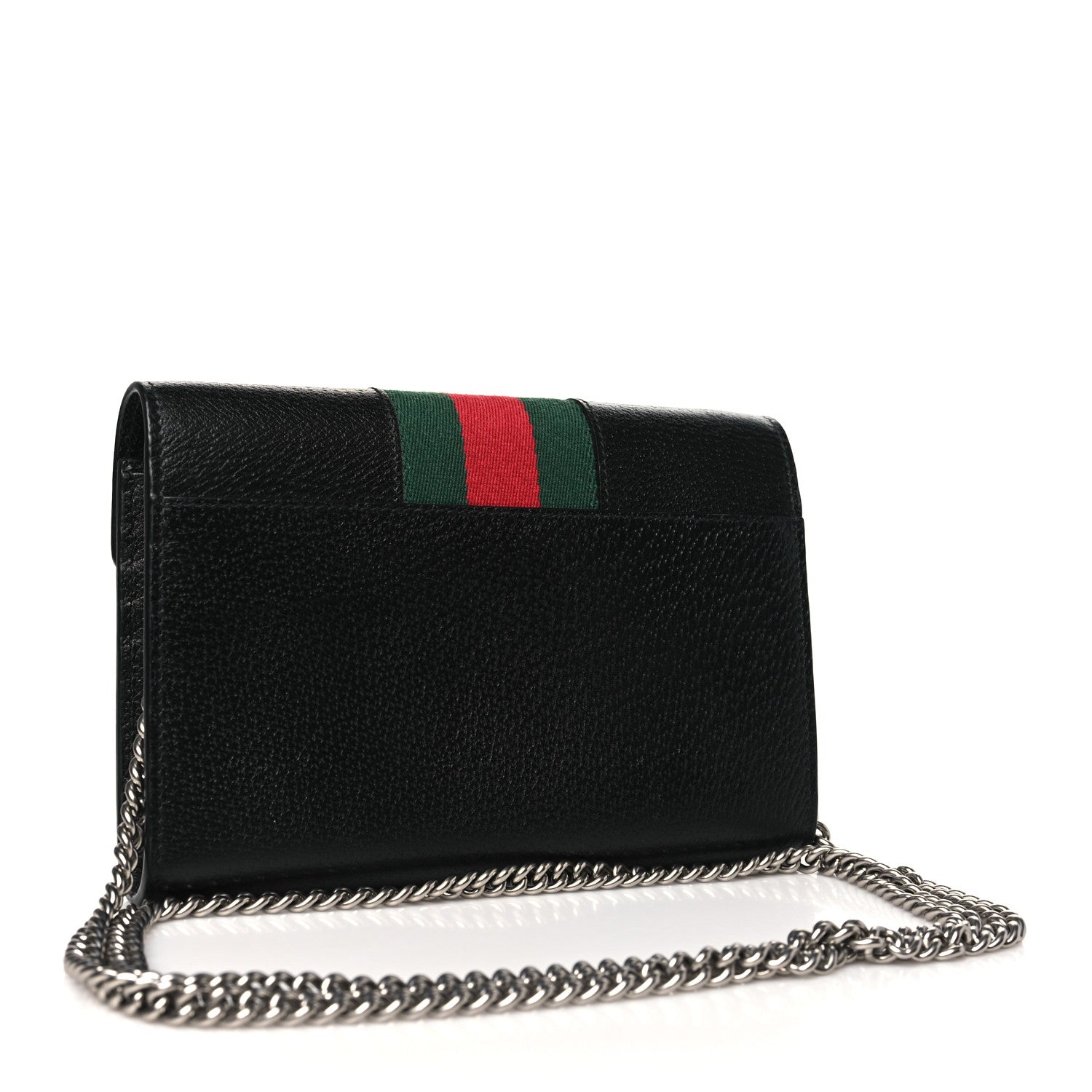 Gucci Calfskin Web Mini Dionysus Chain Wallet Black 3 of 11