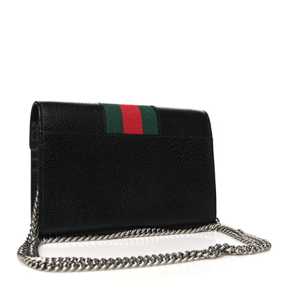 Gucci Calfskin Web Mini Dionysus Chain Wallet Black 3 of 11