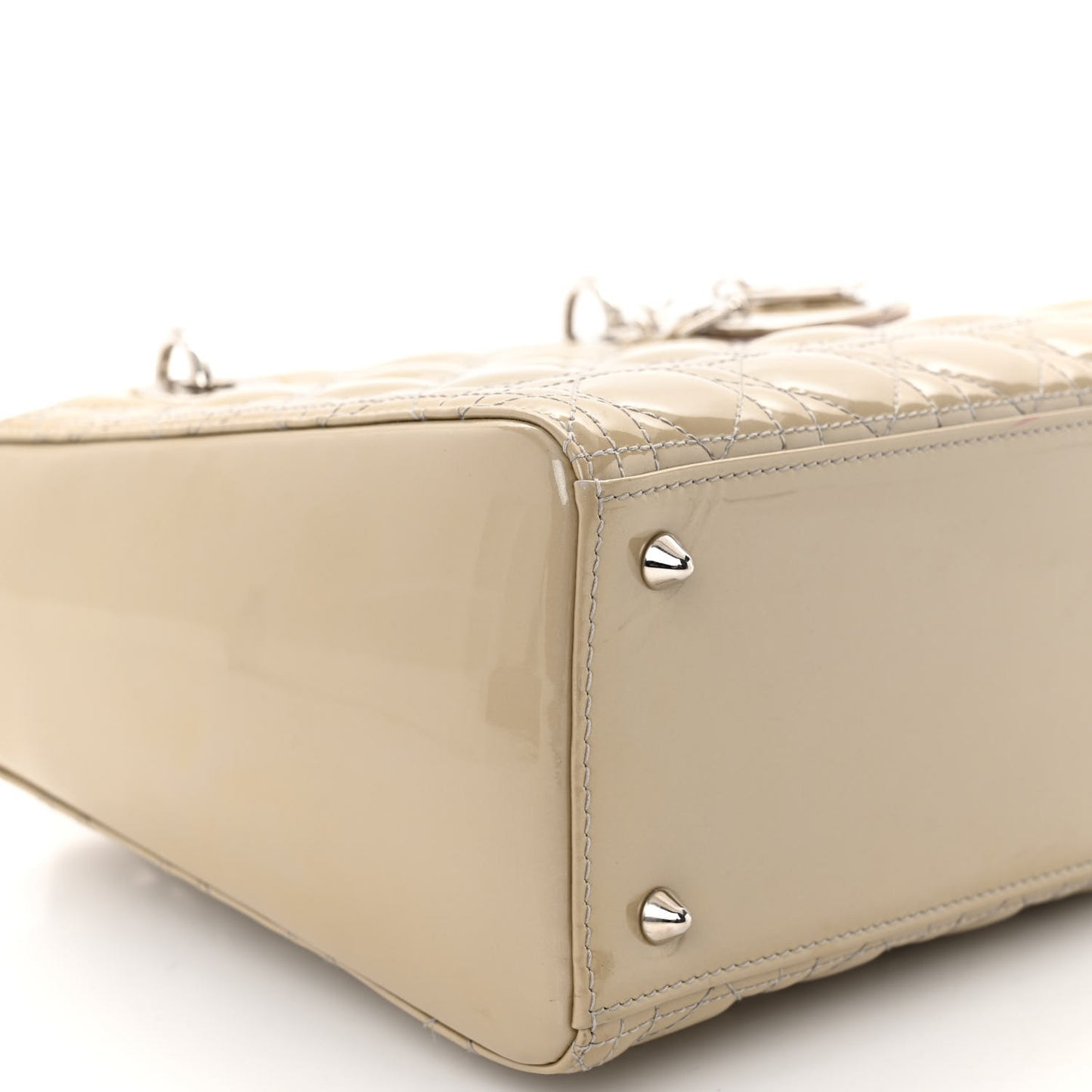 Patent Cannage Medium Lady Dior Grey