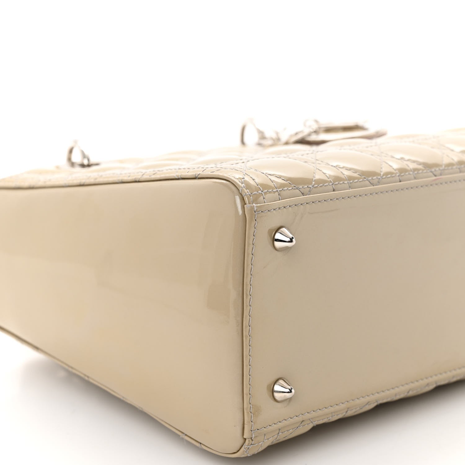 Christian Dior Patent Cannage Medium Lady Dior Grey 8 of 9