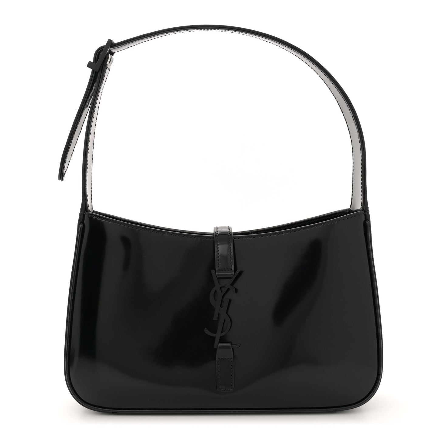 Patent Calfskin Monochrome Le 5 A 7 Hobo Black