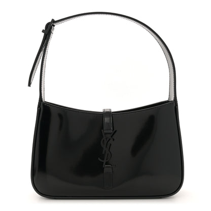 Saint Laurent Patent Calfskin Monochrome Le 5 A 7 Hobo Black 1 of 11