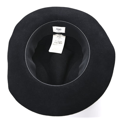 Fendi Rabbit Fur Scarf Fedora M Black 7 of 8