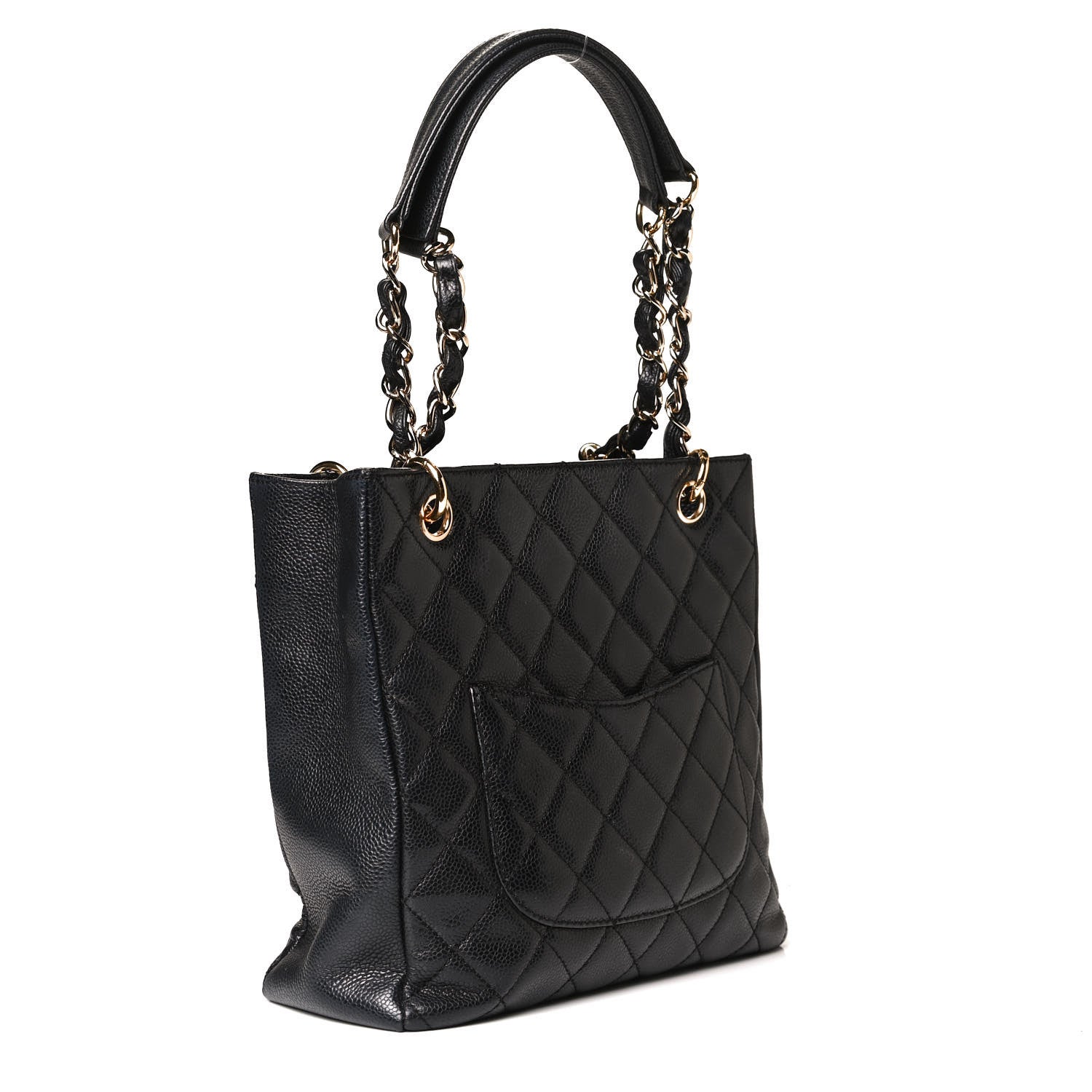Chanel Caviar Quilted Petit Shopping Tote PST Black 3 of 14