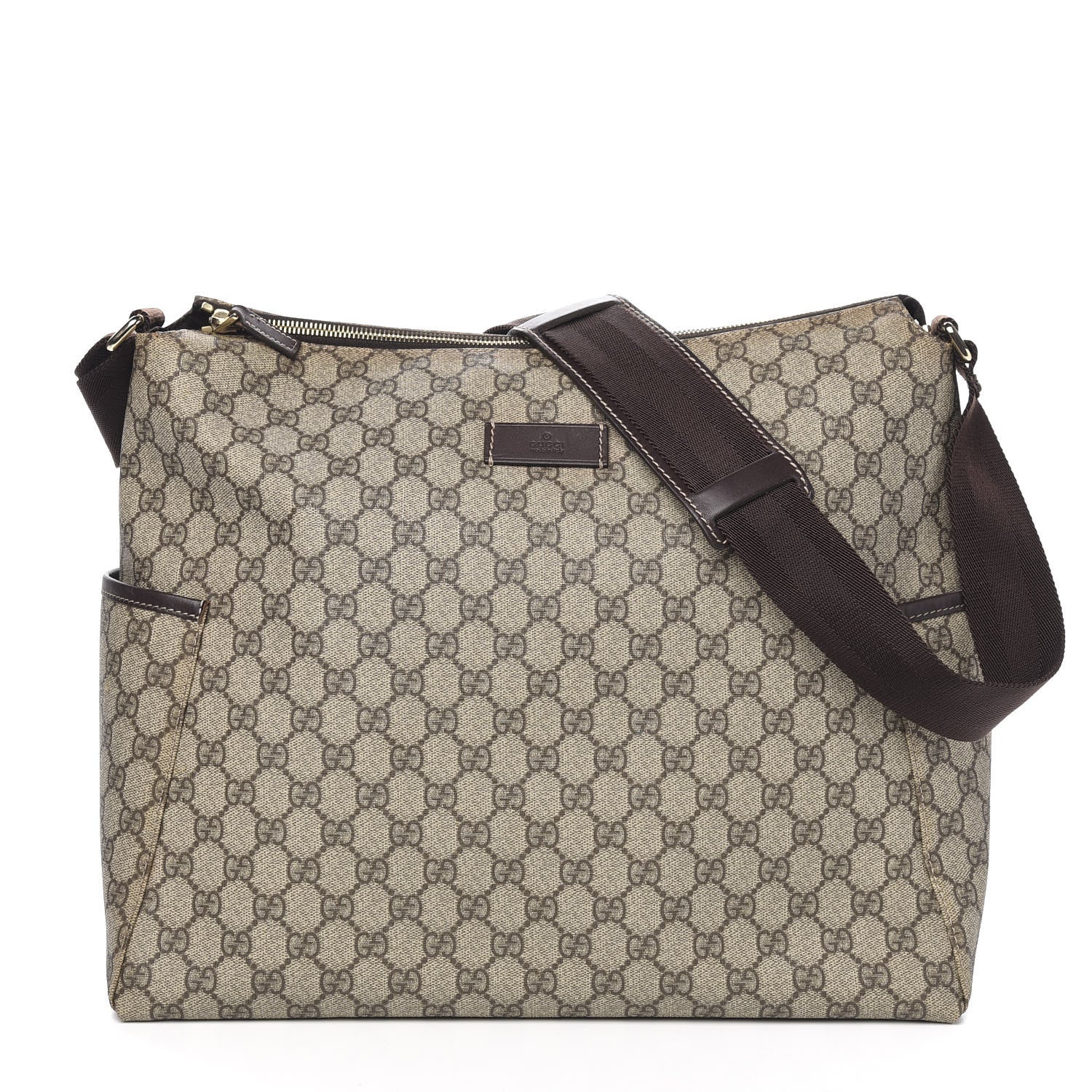 Gucci GG Plus Monogram Diaper Messenger Bag Dark Brown 1 of 10