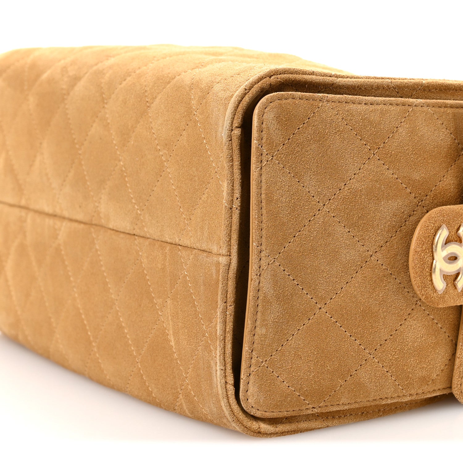 Chanel Suede Quilted Small Chanel 25 Handbag Beige 10 of 10