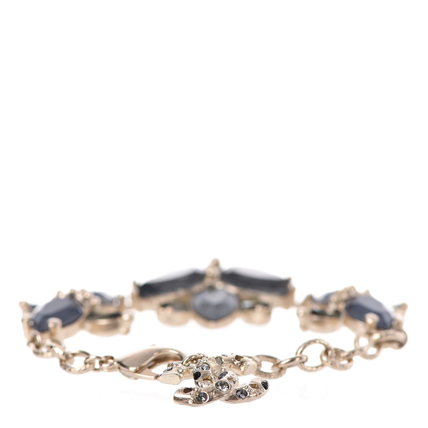 Chanel Gripoix Flower Bracelet Light Gold 3 of 6