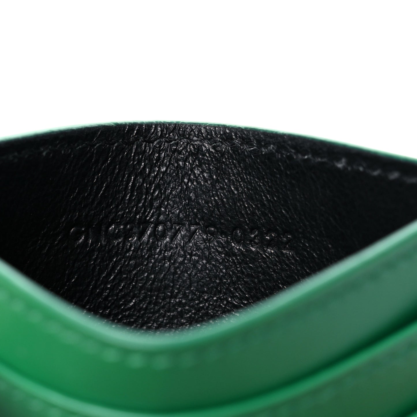 Calfskin Credit Card Case Green