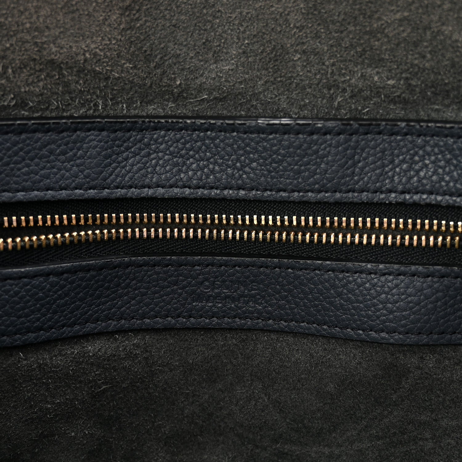 Celine Soft Grained Calfskin Small Belt Cabas Phantom Slate 6 of 9