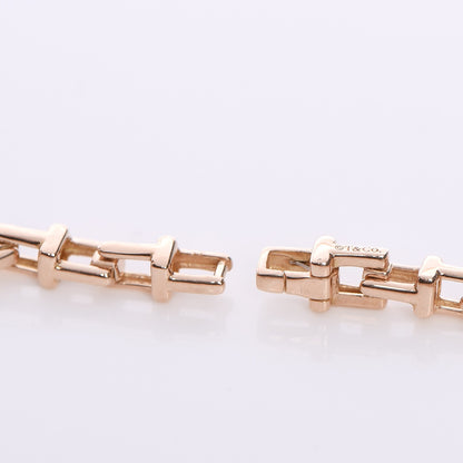 Tiffany 18K Rose Gold Narrow Tiffany T Chain Bracelet 3 of 5