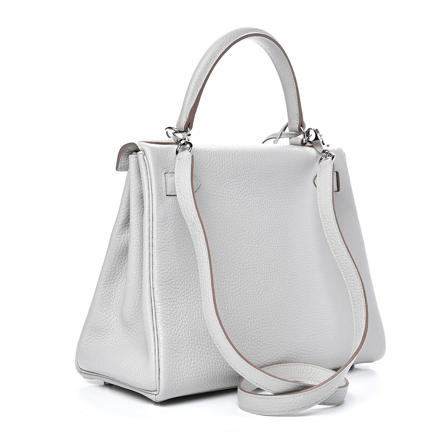 Hermes Taurillon Clemence Kelly Retourne 28 Gris Perle 2 of 11