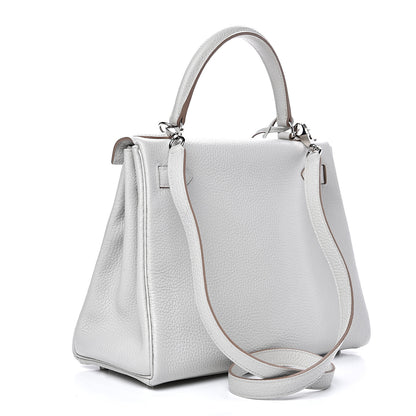 Hermes Taurillon Clemence Kelly Retourne 28 Gris Perle 2 of 11