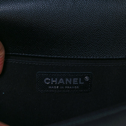 Chanel Caviar Quilted Medium Boy Flap Black 7 of 9
