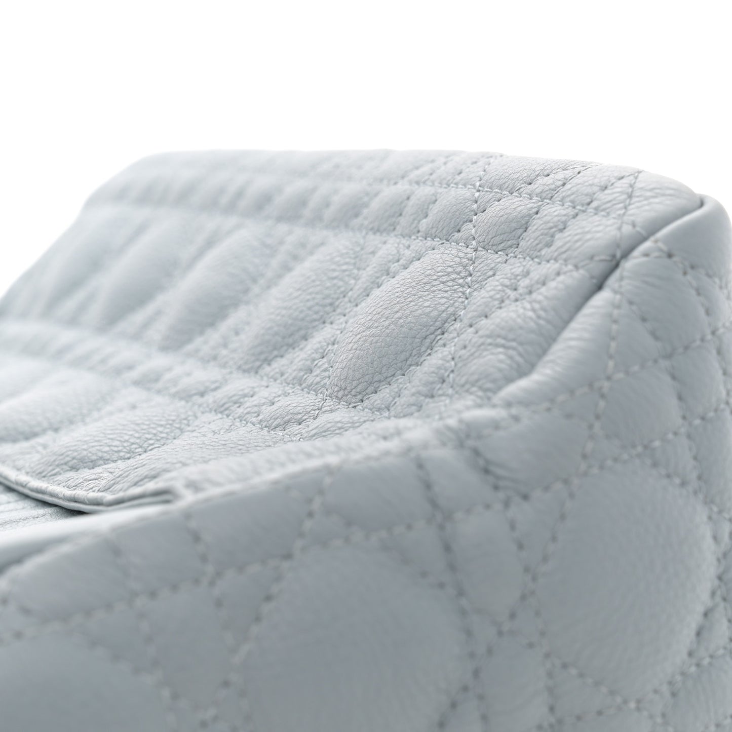 Supple Calfskin Cannage Medium Caro Bag Ethereal Grey