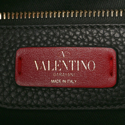 Valentino Garavani Pebbled Calfskin Large JoyLock Satchel Black 6 of 8