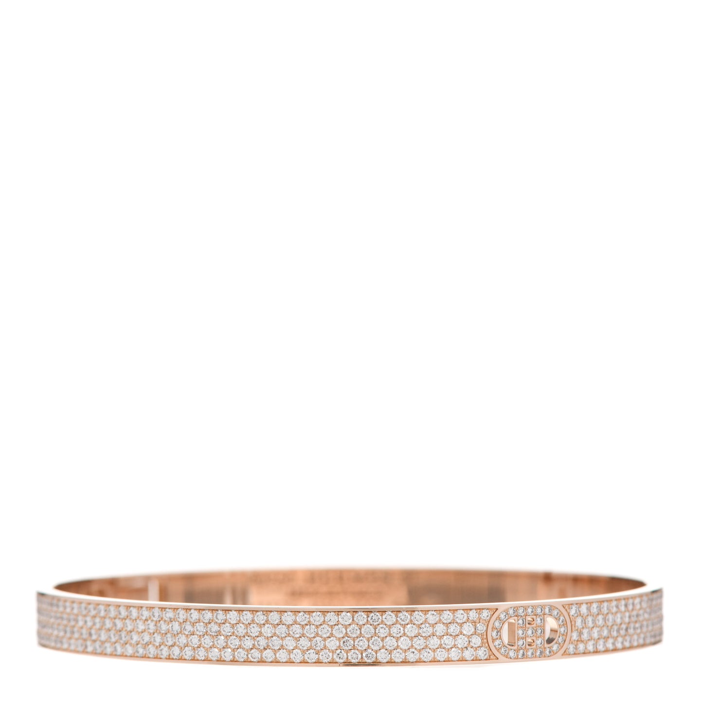 18K Rose Gold Pave Diamond H D'Ancre Bracelet ST