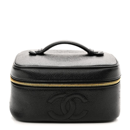 Chanel Caviar CC Vanity Cosmetic Case Black 1 of 11