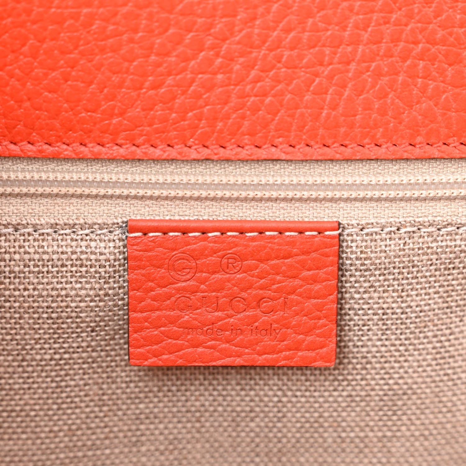 Gucci Dollar Calfskin Interlocking G Shoulder Bag Sun Orange 6 of 10