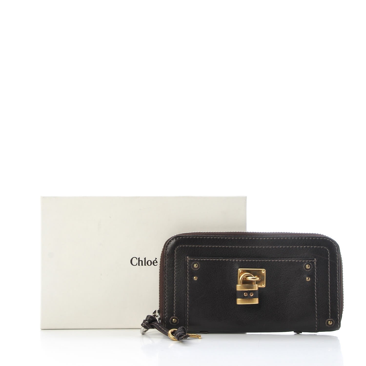 Chloe Calfskin Paddington Zip Around Wallet Brown 13 of 13