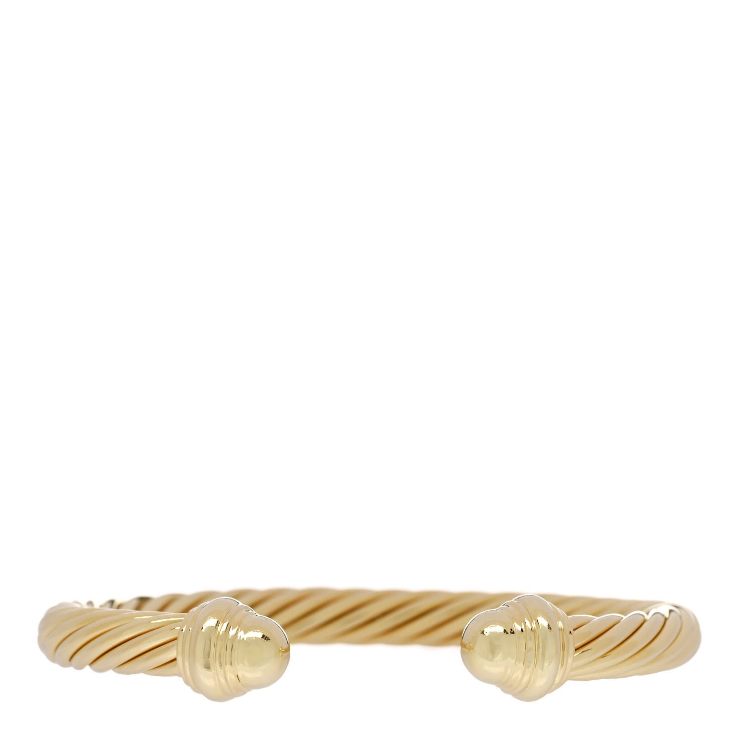 David Yurman 18K Yellow Gold 7mm Cable Classics Bracelet 1 of 3