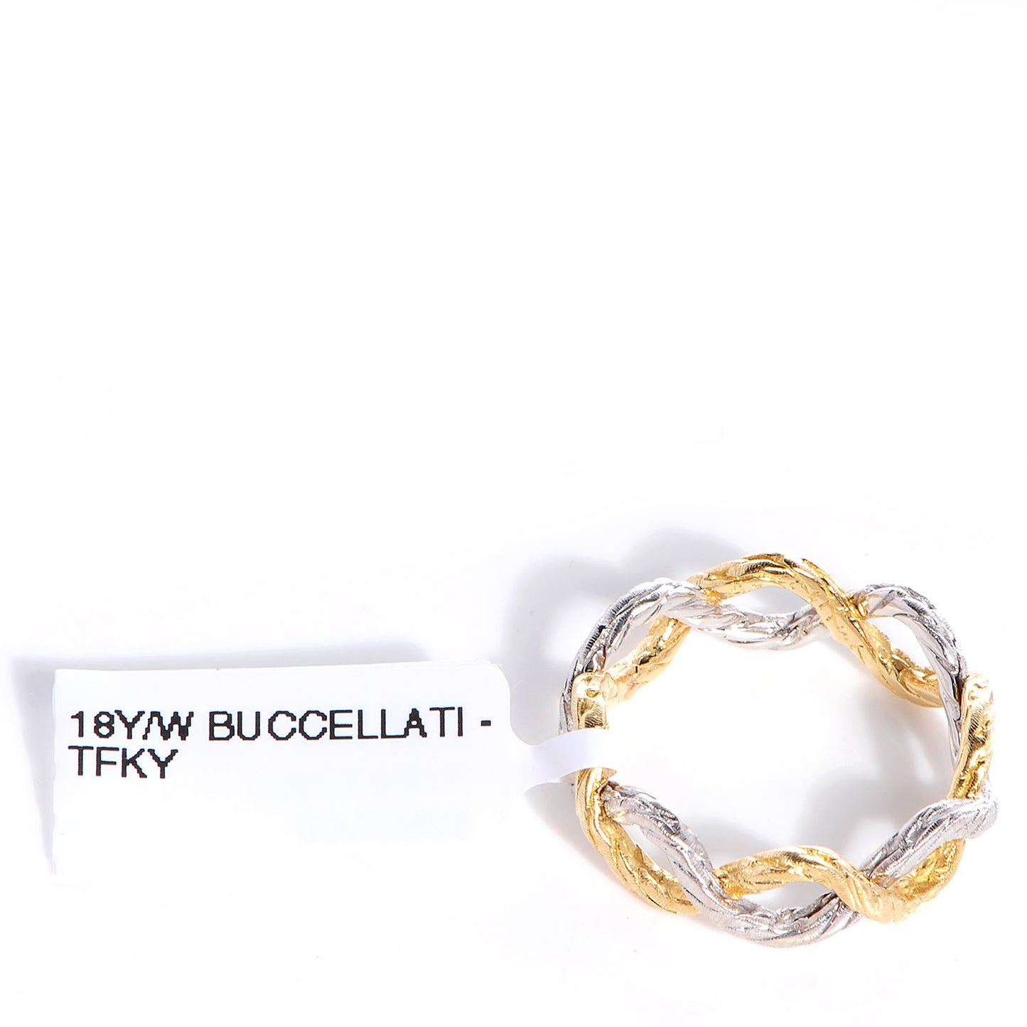 BUCCELLATI 18K Yellow and White Gold Ring Eternity 7