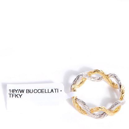 Bulgari BUCCELLATI 18K Yellow and White Gold Ring Eternity 7 5 of 5