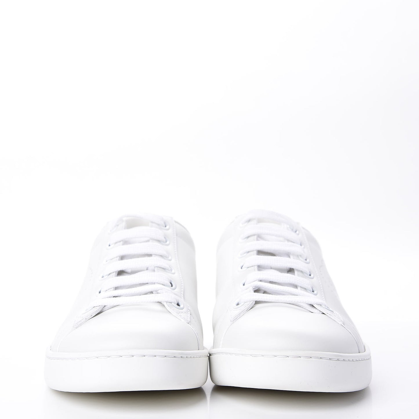 Calfskin Interlocking G Perforated Womens Ace Sneakers 38.5 White Grey Sky