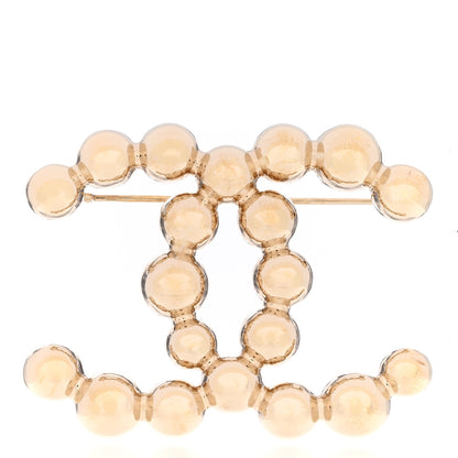 Chanel Metal Beaded CC Brooch Gold 1 of 4